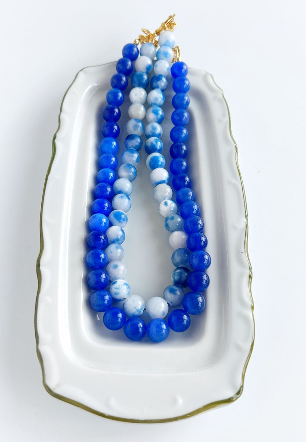 Колье Deep из бусин камня