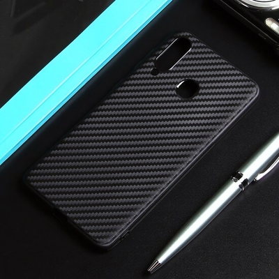 Чехол ТПУ карбон для Samsung Galaxy A60, 011068 Черный