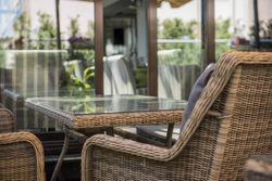 "Латте" плетеный стол из искусственного ротанга 160х90см, цвет соломенный