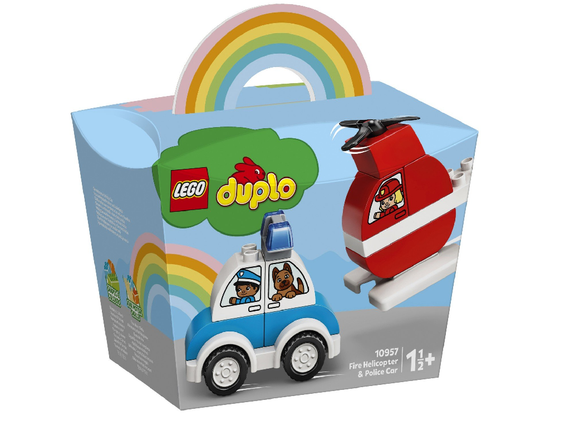 Lego Duplo Fire Helicopter &amp; Police Car