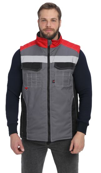Жилет утепленный Формула, серый/черный/красный