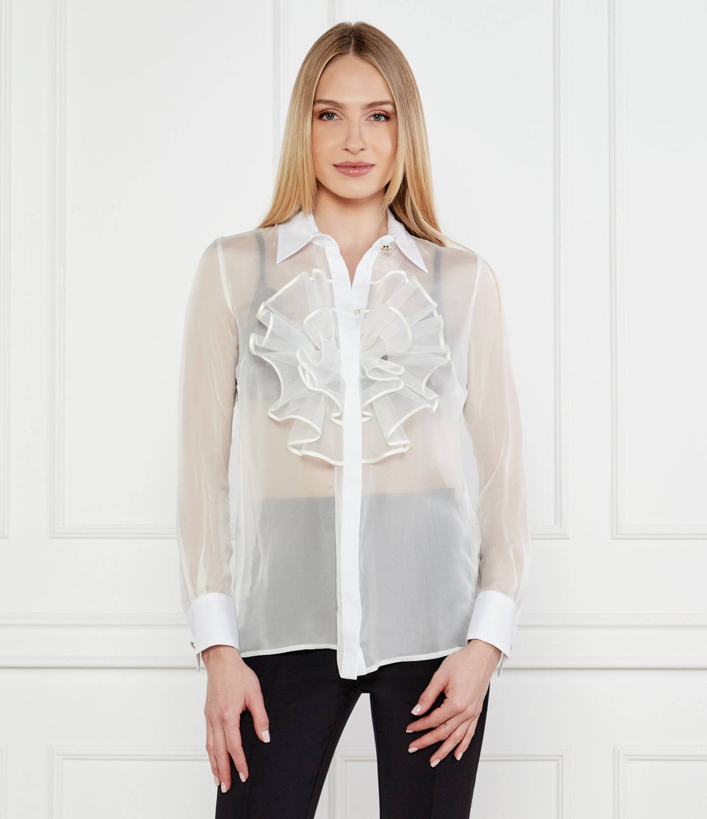 Шелковая рубашка Elisabetta Franchi - белый(CA10752E2)
