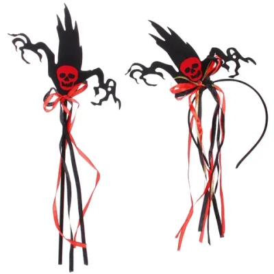 Набор карнавальный «Helloween - Зловещий череп» (ободок, палочка)