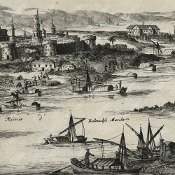 Ван дер Аа Питер. Астрахань. Гравюра на меди. Амстердам, 1696