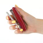 Степлер №10 BRAUBERG "Germanium", до 12 листов, с антистеплером, тёмно-красный, ГАРАНТИЯ 5 ЛЕТ, 226571