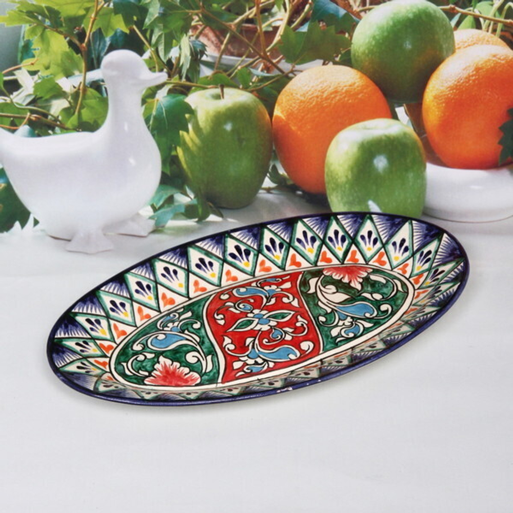 Селедочница средняя Риштанская керамика 29*17см