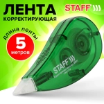 Корректирующая лента STAFF EVERYDAY, 5 мм х 5 м, корпус зеленый, блистер
