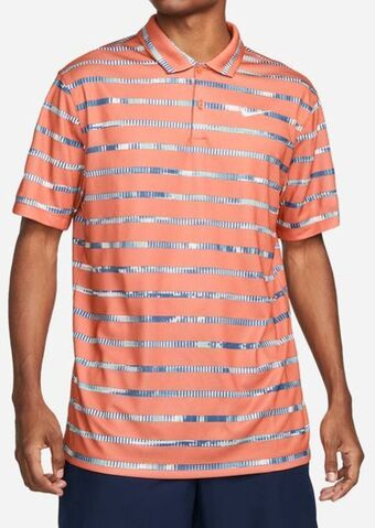 Мужское теннисное поло Nike Dri-Fit Graphic Polo M - Оранжевый