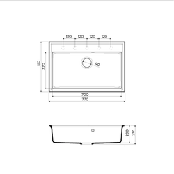 Кухонная мойка Omoikiri Daisen-77-BE