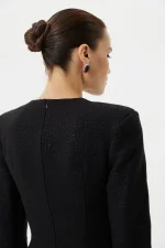 Платье с плечиками,Черный