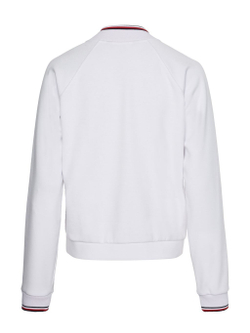 Женская теннисная куртка Tommy Hilfiger Relaxed Sueded Modal GS Bomber - White