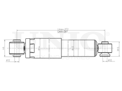 Амортизатор газовый задней подвески UNIO SAB-10421