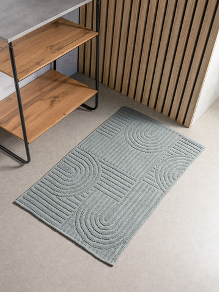 Коврик универсальный DeNASTIA 60x100 Barbara букле, х/б, зеленый