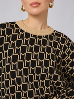 Джемпер оверсайз с логотипом "ML"