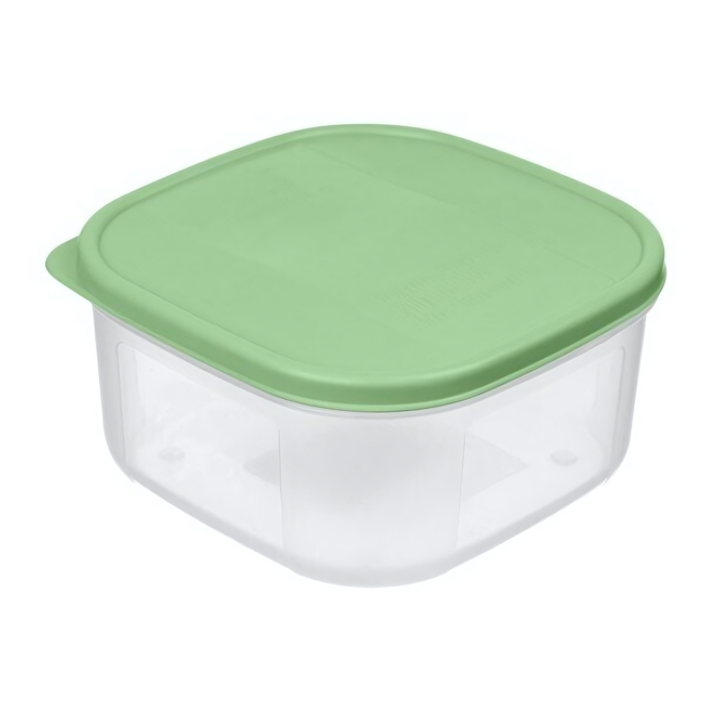 Контейнер для продуктов "Verona" квадратный 1,1л с гибкой крышкой (зеленый)