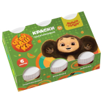 Гуашь пальчиковая 6 цветов 210 мл "Чебурашка" (Мульти-Пульти)