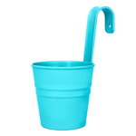 Кашпо "Ведро декоративное" настенное с крючком для подвеса, цвет бирюзовый