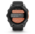 Умные часы Garmin Fenix 8, 51 мм, AMOLED, Slate Gray with black silicone band