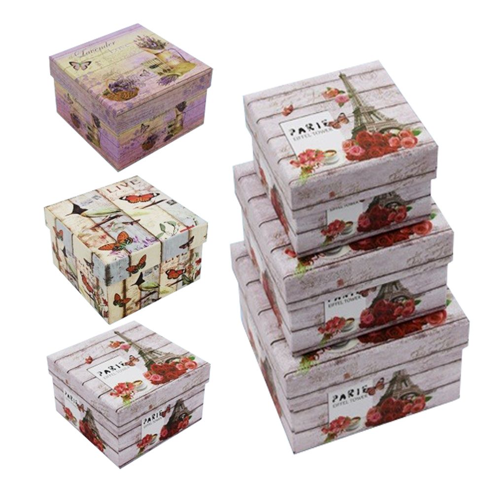 Подарочная коробка Basir 3 в 1, прямоугольные с крышкой, ассорти