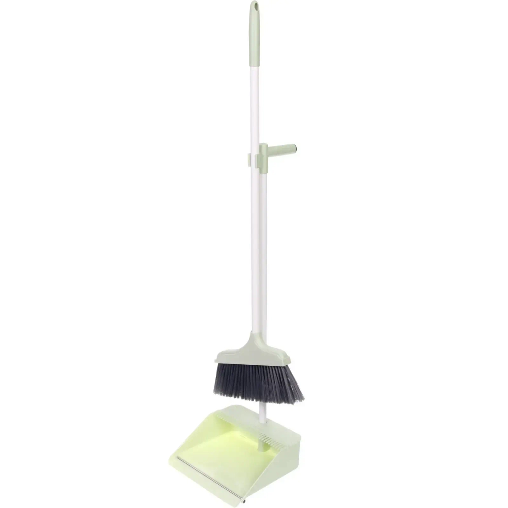 Набор для уборки, щетка для пола с совком «Комфорт» зеленая 8012
