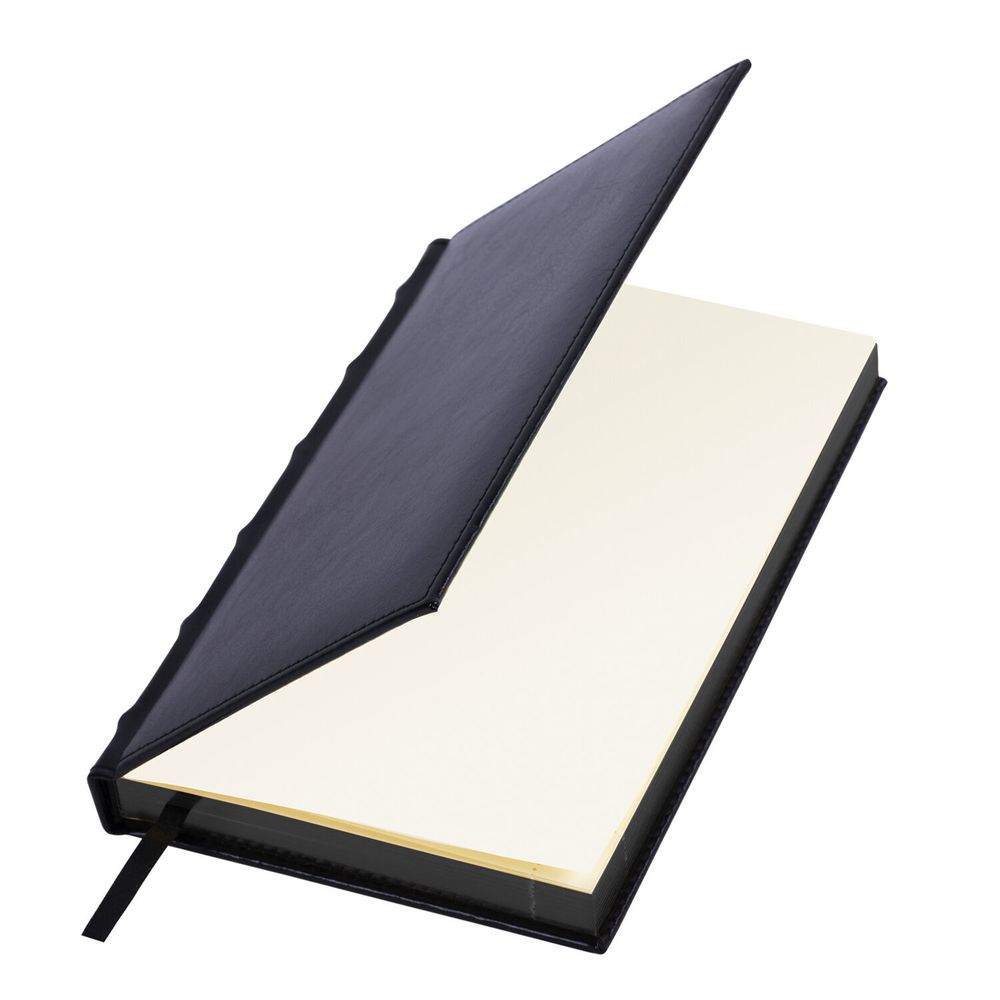 Ежедневник недатированный А5 138х213 мм BRAUBERG "FLAME" под кожу 160 л. черный срез (113429)