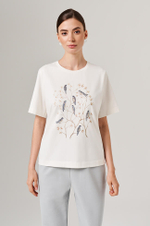 23174 Футболка женская (молочный)