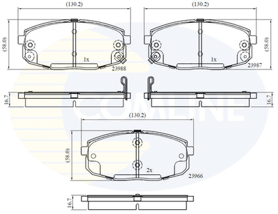 COMLINE - CBP31798-CML - Brake Pad Set, disc brake