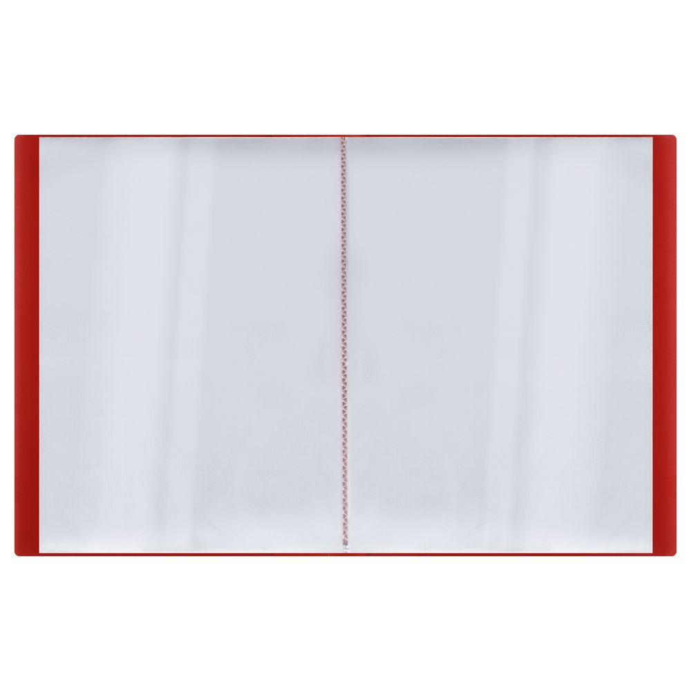 Папка с 30 вкладышами, Стамм Кристалл, 700мкм, корешок 17мм, красная