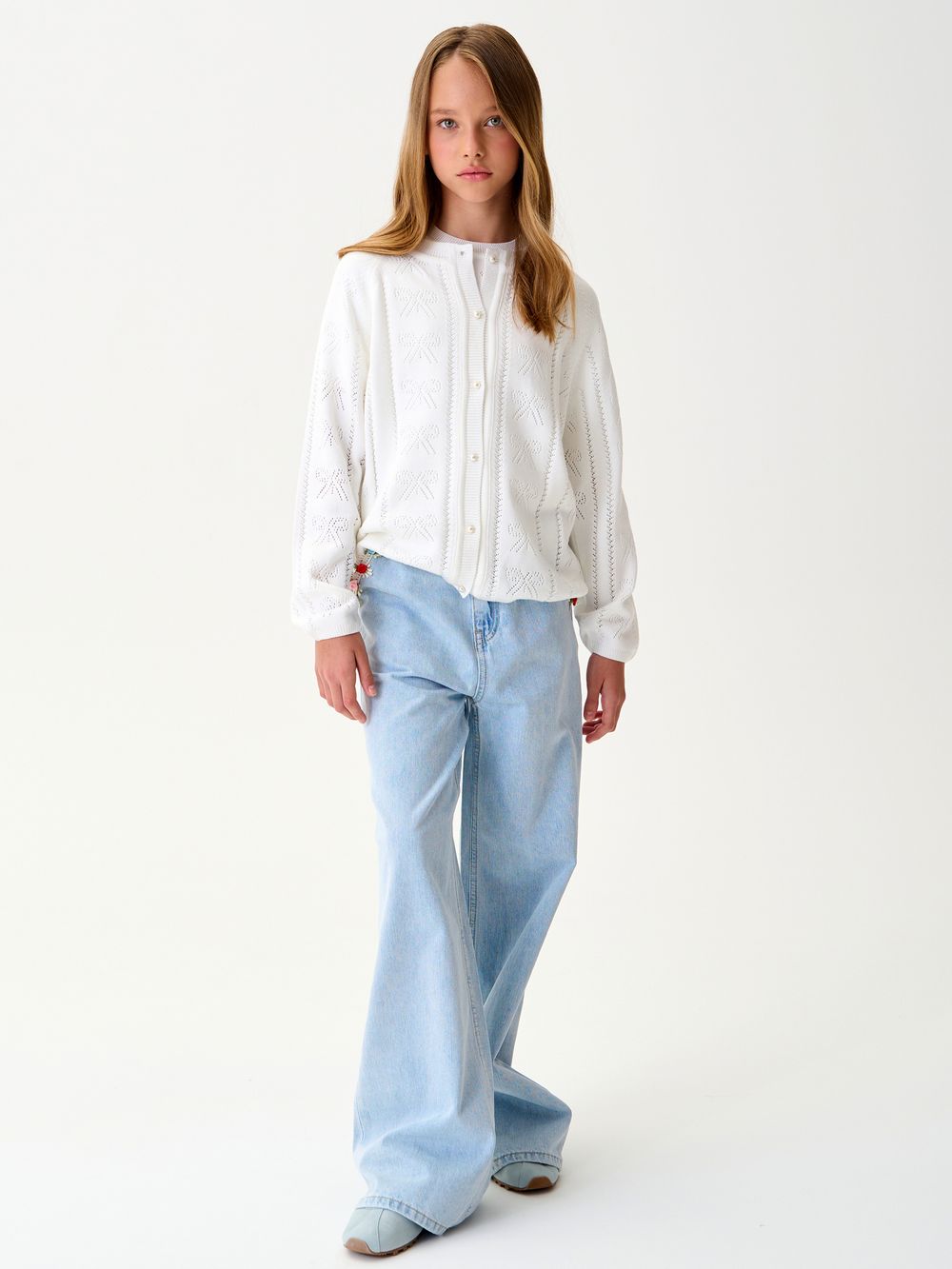 Кардиган для девочки AT1385 белый