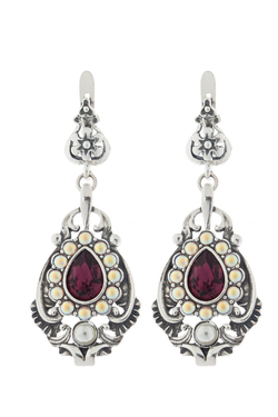 "Норден" серьги в серебряном покрытии из коллекции "Реплики истории" от Jenavi  с английским замком