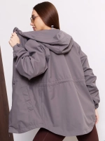 Ветровка с капюшоном удлиненная