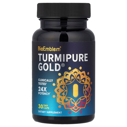 BioEmblem, Turmipure Gold®, 30 маленьких капсул (300 мг в 1 капсуле)
