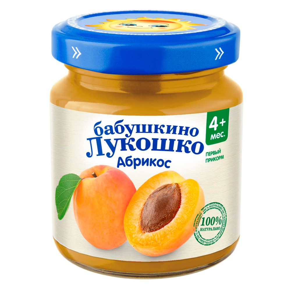 Пюре Бабушкино Лукошко Абрикос с 4 месяцев 100г