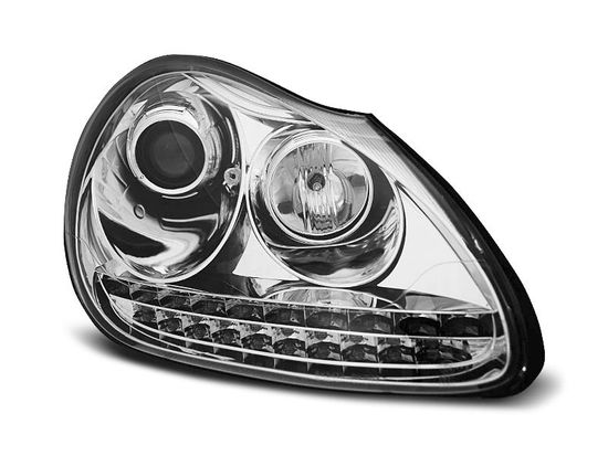 Передние фары Porsche Cayenne 955 daylight chrome hid xenon