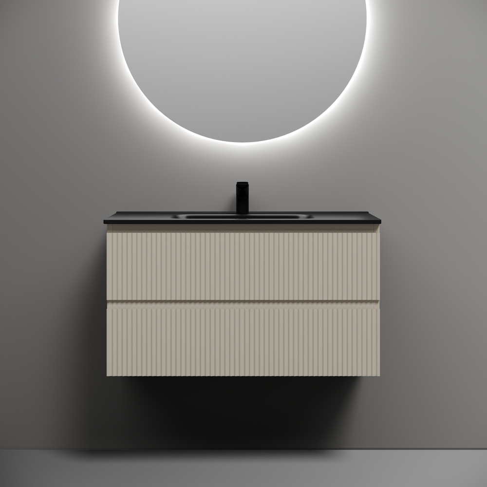 Тумба подвесная Sancos Snob R 890х445х500, c двумя ящиками оснащенными доводчиками, Beige Soft , арт.SNR90CE