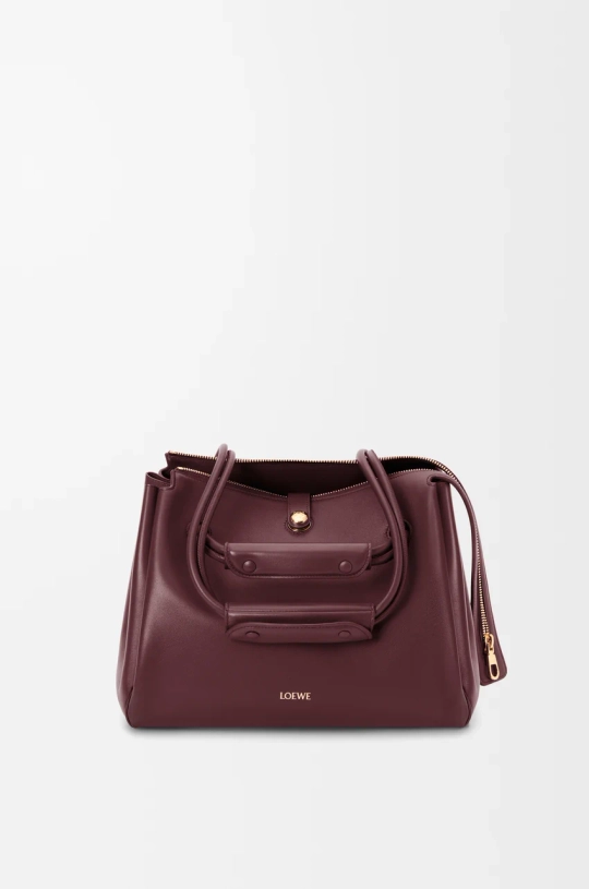 Loewe Сумка Madrid среднего размера из мягкой телячьей кожи, бургунди