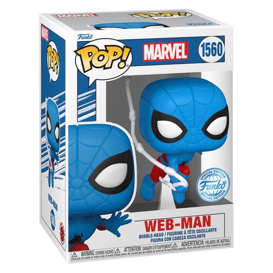 Фигурка Funko POP! Bobble Marvel Web-Man with Webbing (Exc) (1560) 71560 / Фигурка Фанко ПОП! по мотивам фильмов о Человеке-пауке, Веб-человек