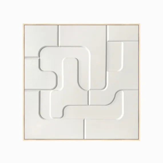 Постер Volumetric 100х100 см, 3D-фактура, бежевый