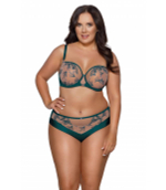 Бюстгальтер Rafia с мягкой чашкой +size (Размер: 95F) (Цвет: изумрудный)