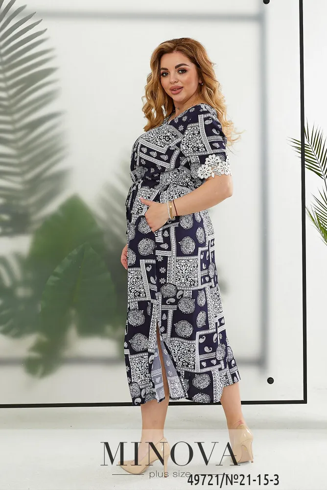Платье 21-15-3-темно-синий Minova