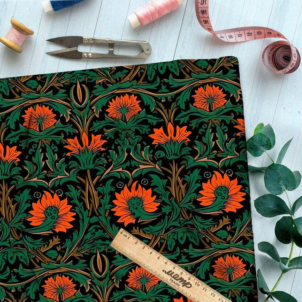 Ткань Барби экзотические цветочные фантазии