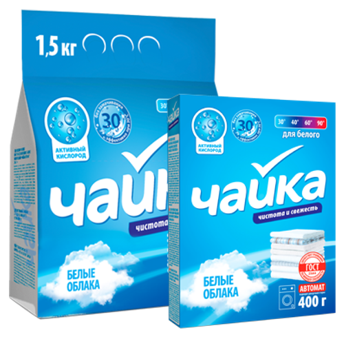 ПОРОШОК АВТОМАТ ЧАЙКА 400Г БЕЛЫЕ ОБЛАКА 9934
