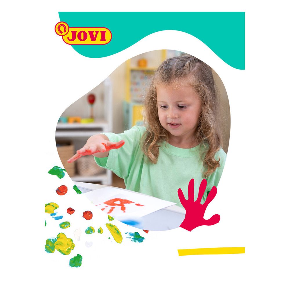Краски пальчиковые JOVI (Испания), 6 цветов по 125 мл, на водной основе, в баночках, 560/S