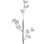 Ветка декоративная «Сказочная ягода» 60 см, Серебро