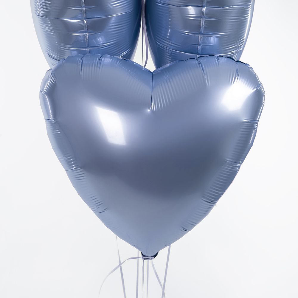 Ag Шар Сердце 19''/46 см, мистик лазурь (БГ-15) (2)  Изображение3