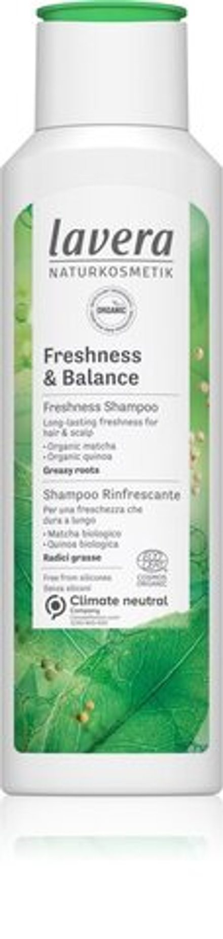 Lavera Freshness & Balance - освежающий шампунь для жирных волос и кожи головы /   250  ml  / GTIN 4021457647781