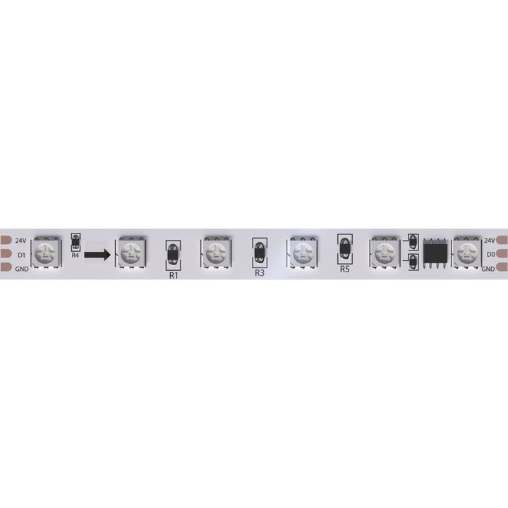 Светодиодная лента 24V 14,4W/m RGB 5м Arte Lamp SPI A2406010-05-RGB