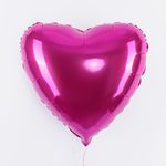F Шар 18"/46 см, Сердце Фуше фуксия (БГ-15)