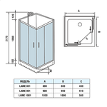 Душевая кабина WeltWasser WW500 LAINE 901 90х90