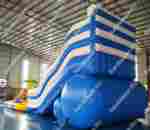 Надувная водная горка с бассейном «Пляжный оазис» с закруглённым бортом, 13*4,5*6 м